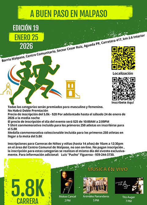 5.8K A Buen Paso en Malpaso @ Aguada